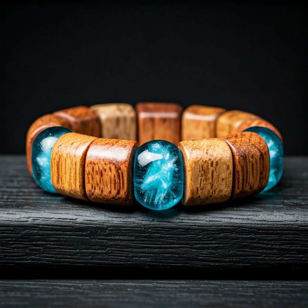 دستبند رزینی بنفش کهکشانی