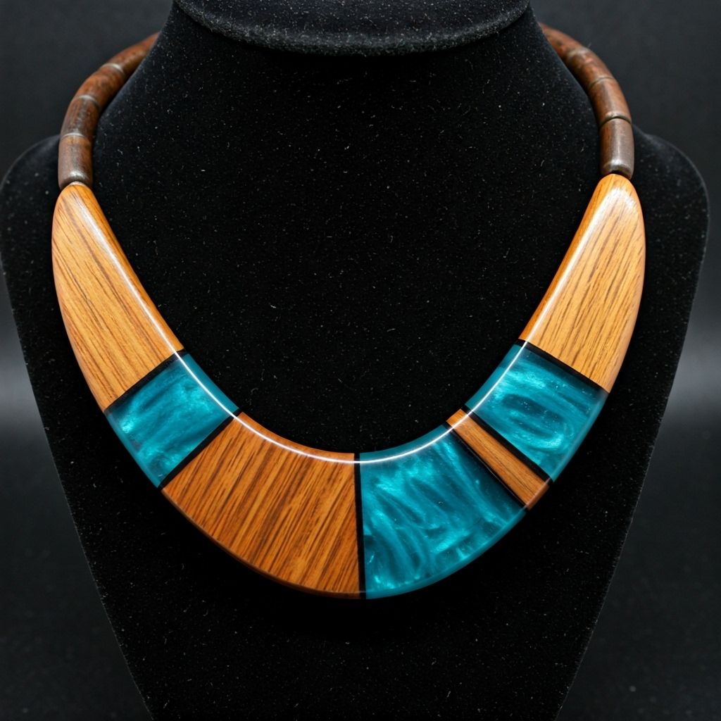 گردنبند رزینی آبی اقیانوس